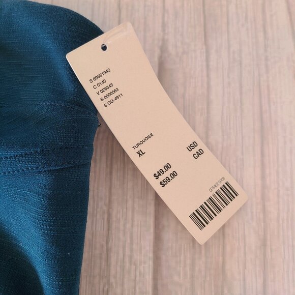 Urban Turquoise Halter Top Bandeau Boned XL NEW $49 Coquette - Picture 3 of 8